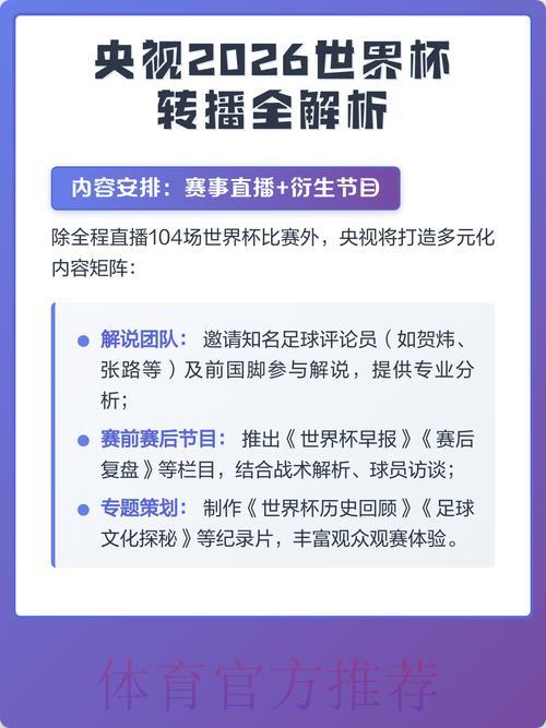2026世界杯赛事直播全攻略：各大转播平台画质清晰度深度对比评测